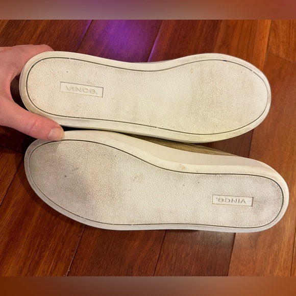 Vince Ghita Camel Brown Beige Suede platform Penny Loafers 38.5 - Picture 2 of 4